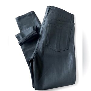Rag & Bone Nina High-rise Skinny - Coated Black Size 26 cropped/short